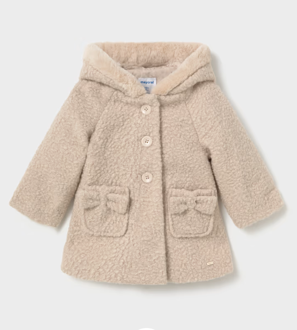 Mayoral - Cappotto teddy con cappuccio