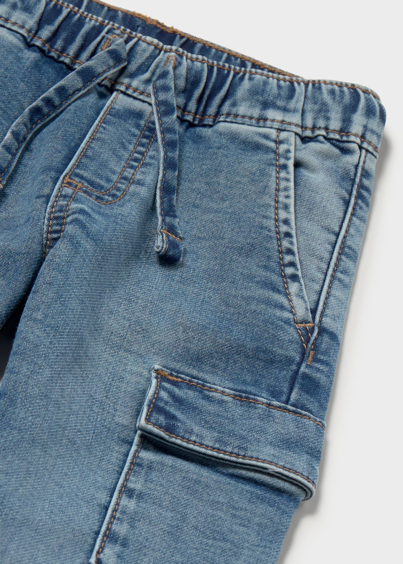 Mayoral - Pantalone jeans cargo bimbo