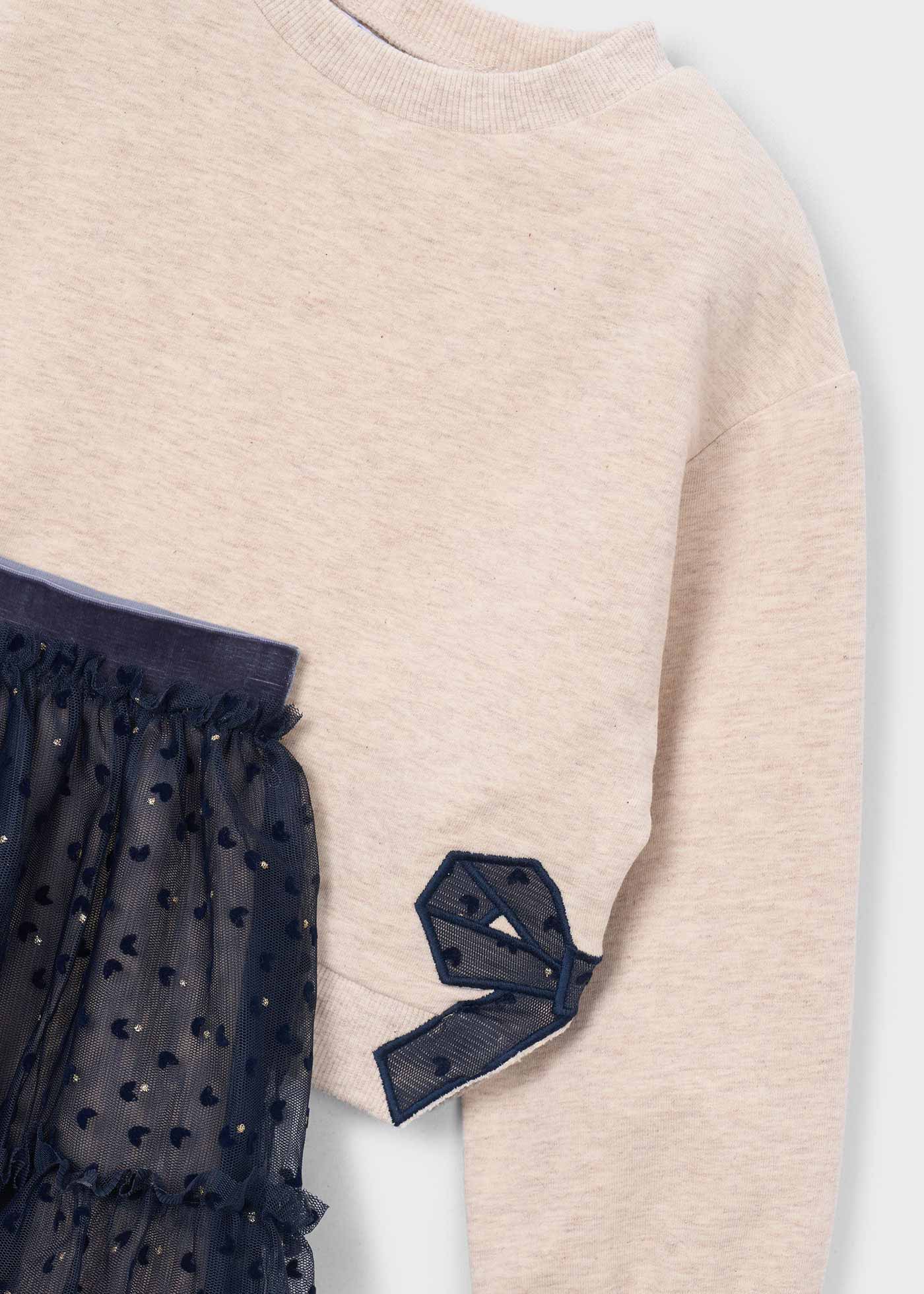 Mayoral - Completo gonna tulle e felpa bambina