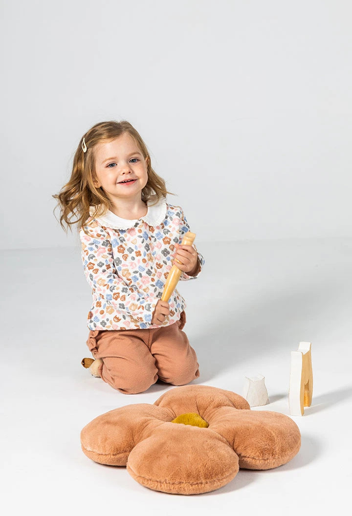 Boboli - Completo in maglia neonata bambina stampa fiori rosa