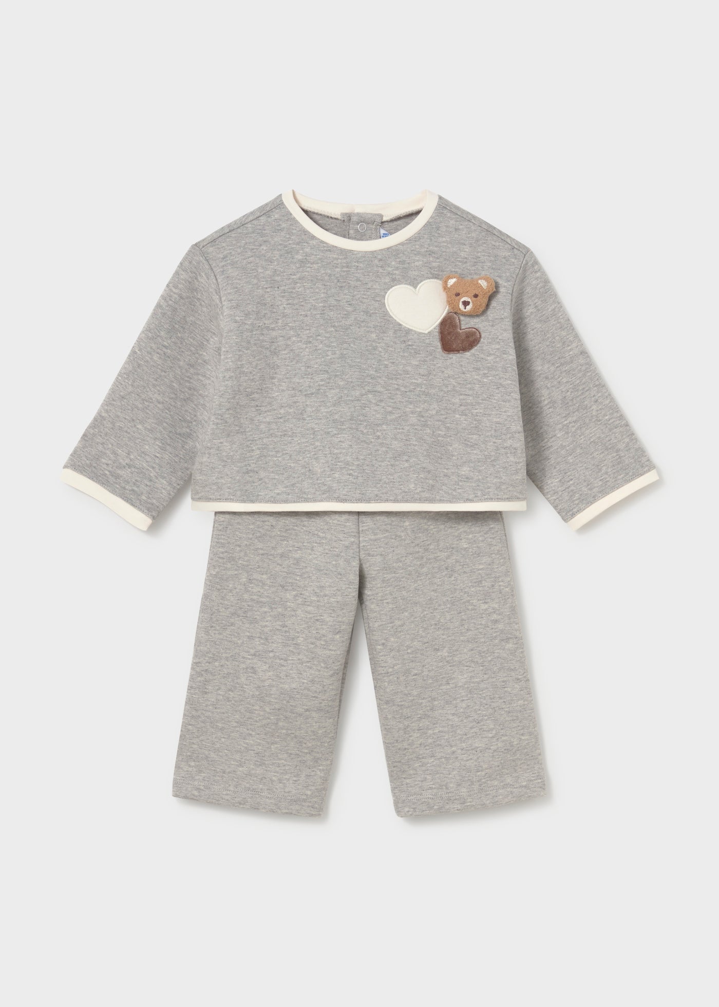 Mayoral - Completo pantalone e maglione ricamato bimba