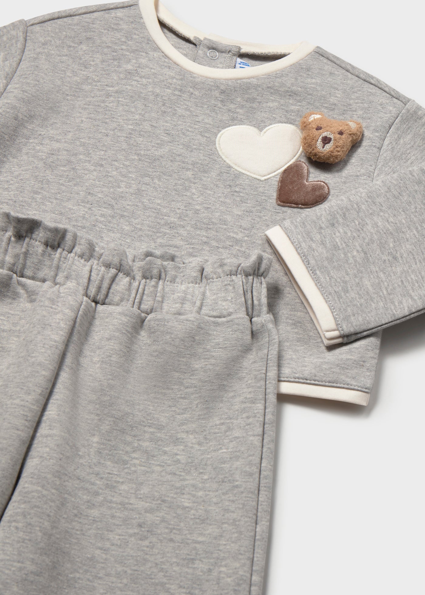 Mayoral - Completo pantalone e maglione ricamato bimba