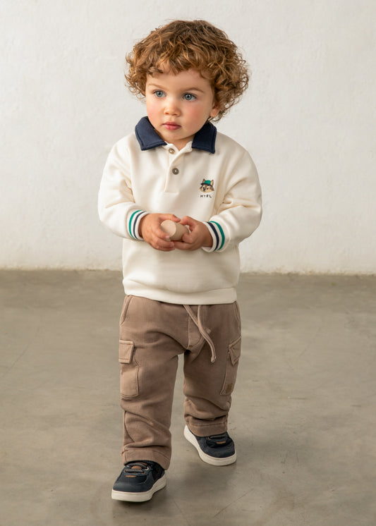 Mayoral - Felpa colletto stile polo