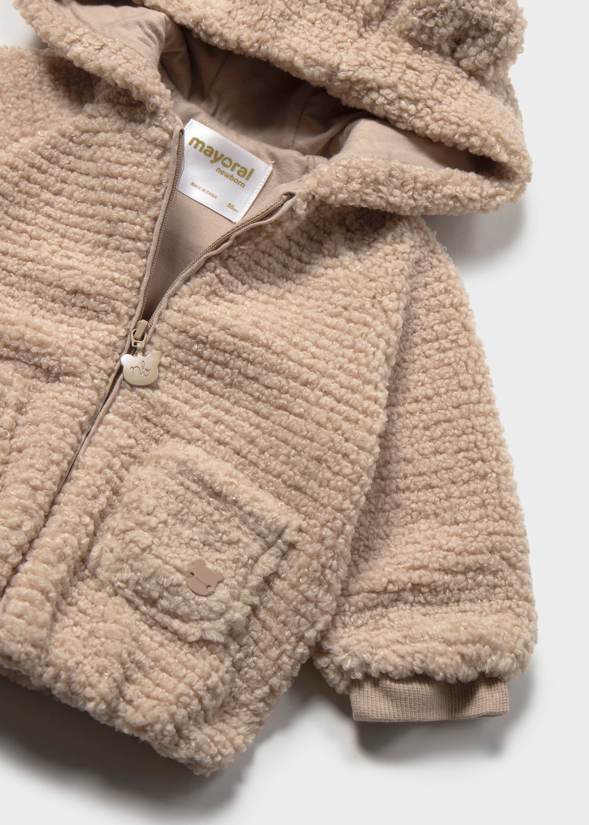 Mayoral - Felpa teddy con orecchie neonata