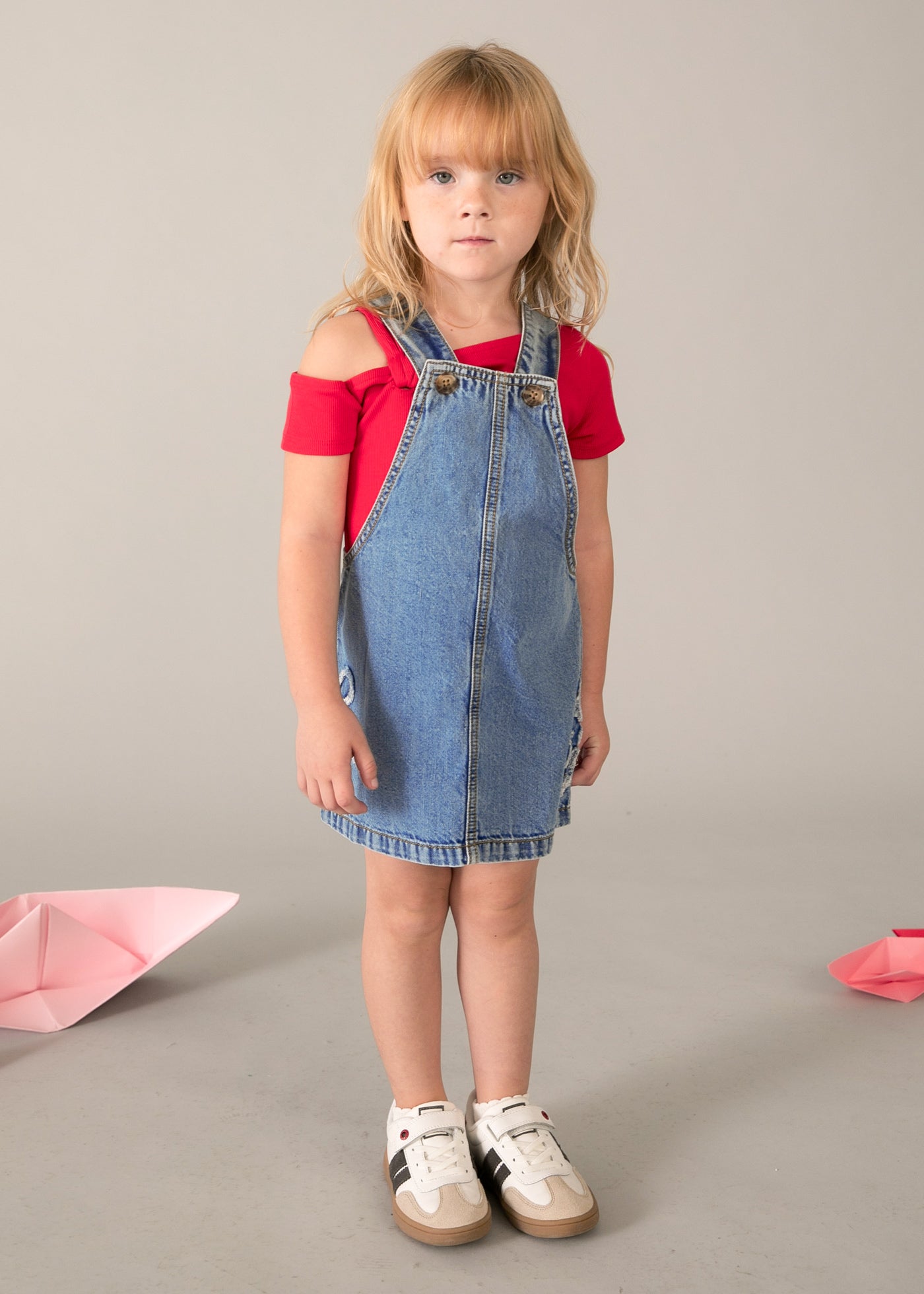 Mayoral - Gonna salopette jeans ragazza