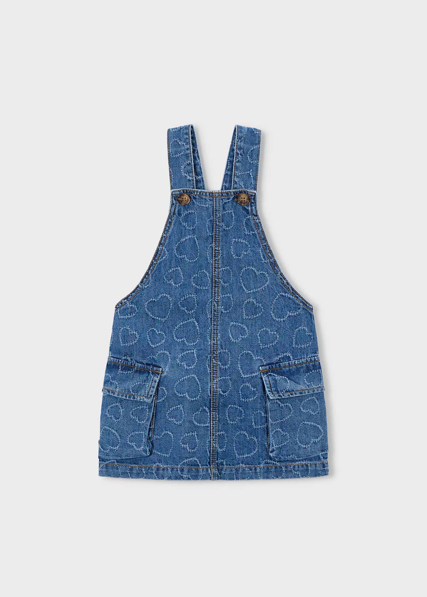Mayoral - Gonna salopette jeans morbida