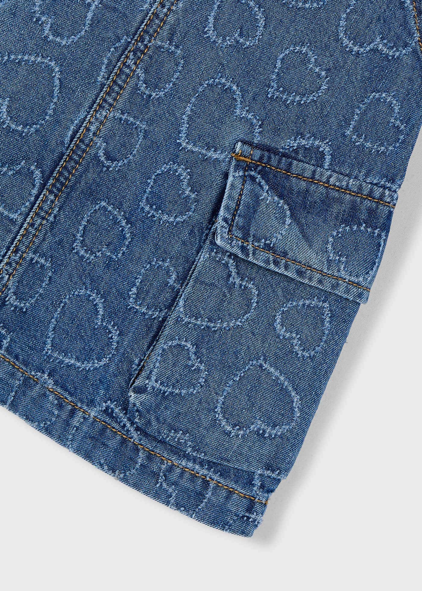 Mayoral - Gonna salopette jeans morbida