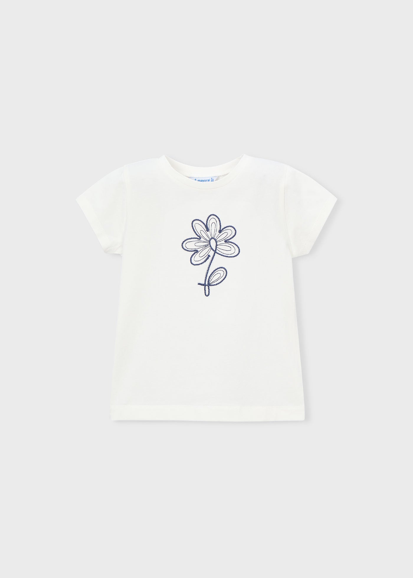 Mayoral - Maglietta basic fiore bambina