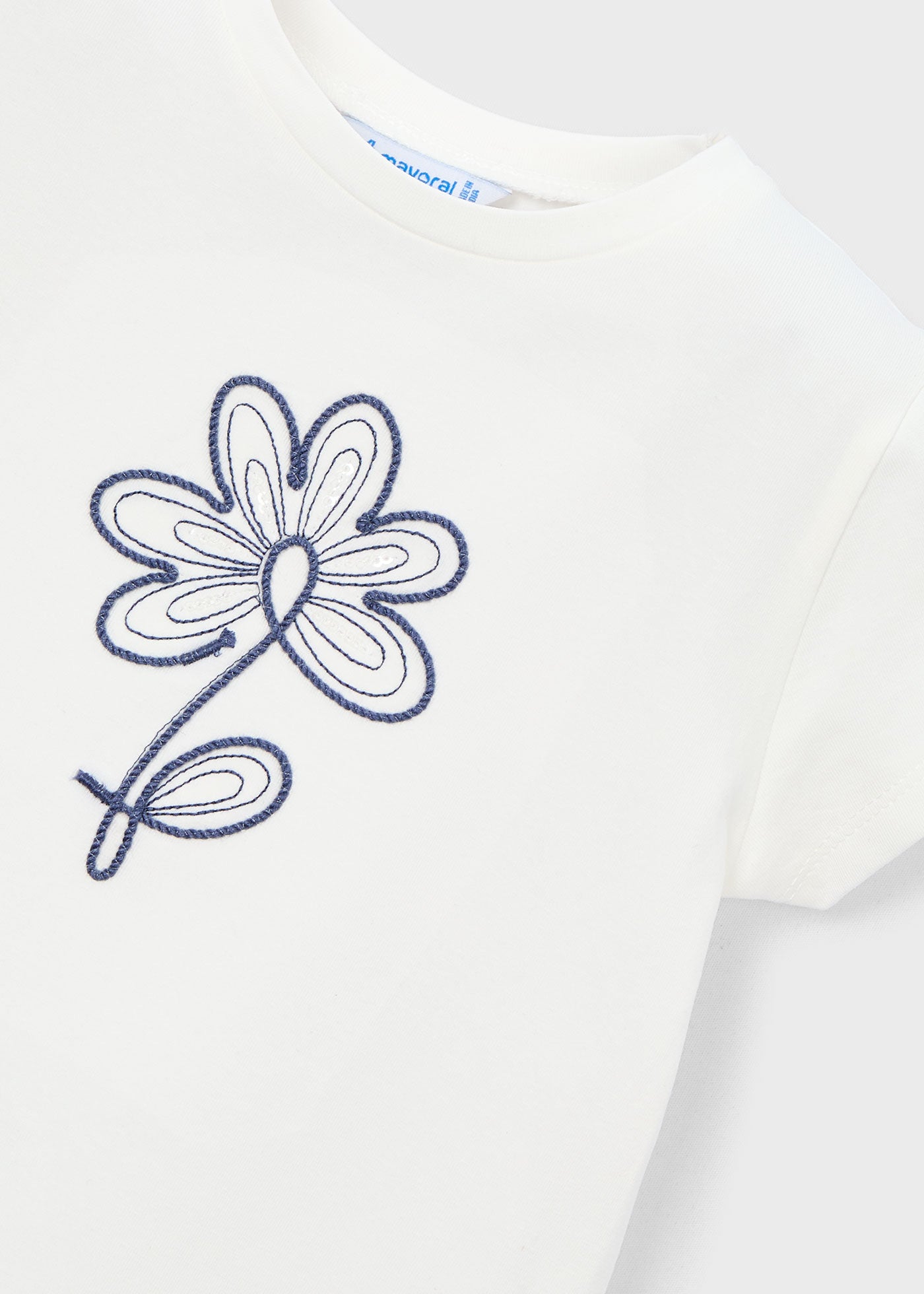 Mayoral - Maglietta basic fiore bambina