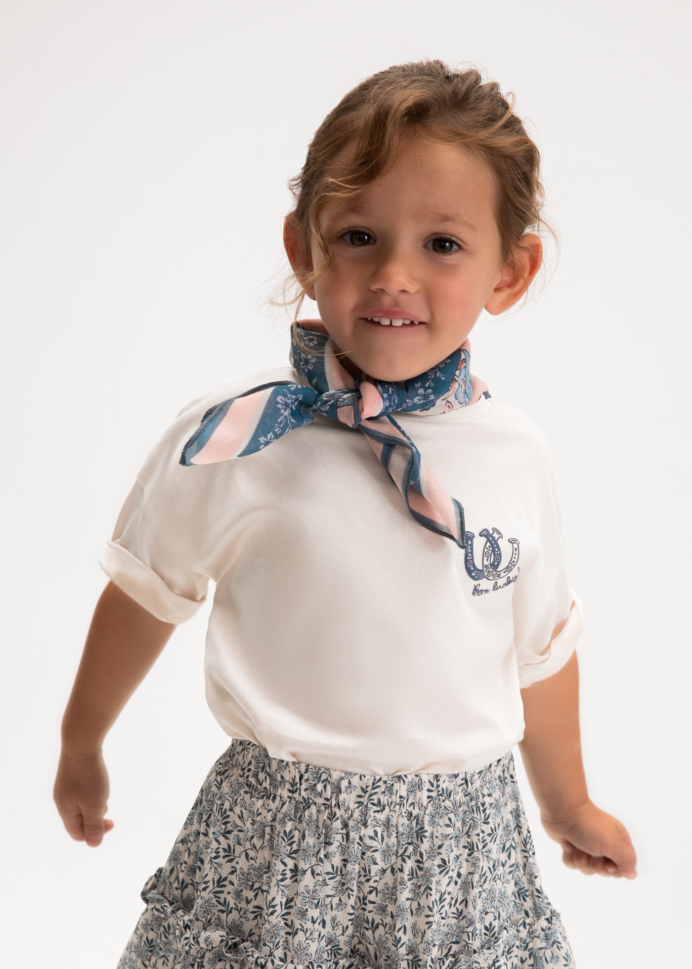 Mayoral - Maglietta con foulard stampato bambina