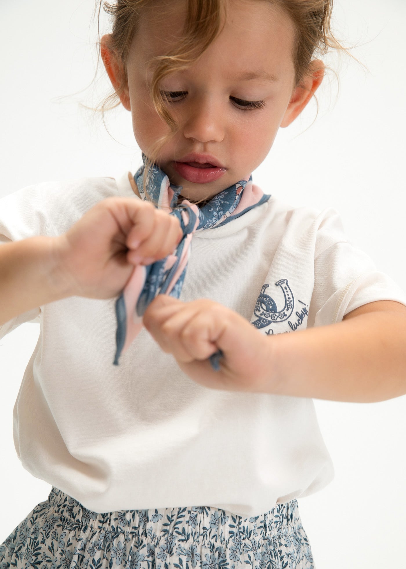 Mayoral - Maglietta con foulard stampato bambina