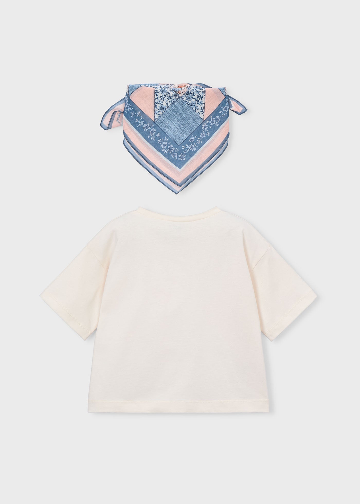 Mayoral - Maglietta con foulard stampato bambina