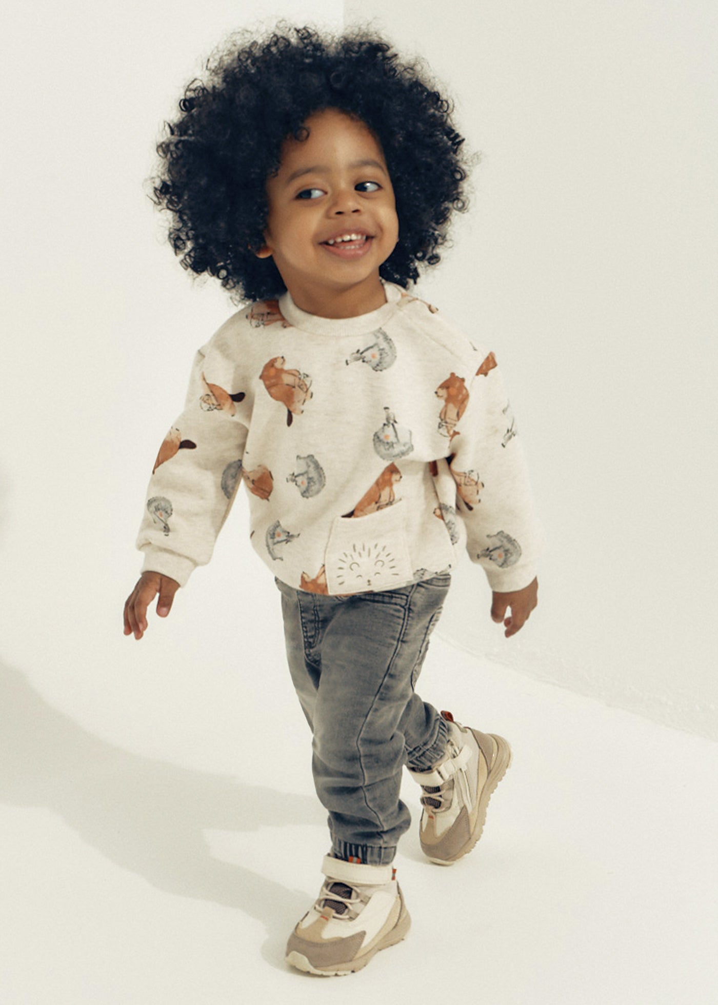 Mayoral - Pantalone jeans jogger bimbo