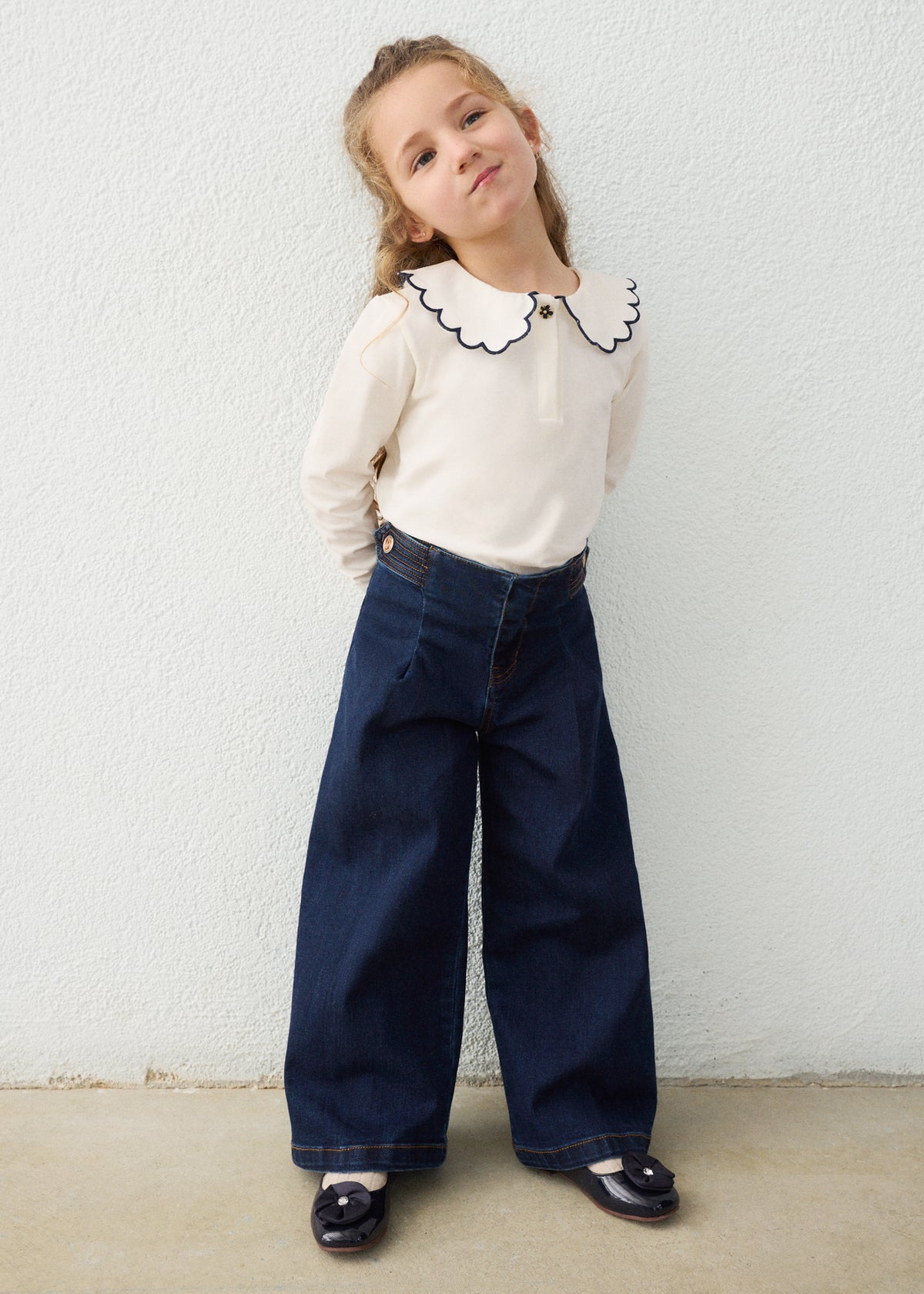 Mayoral - Pantalone jeans wide leg