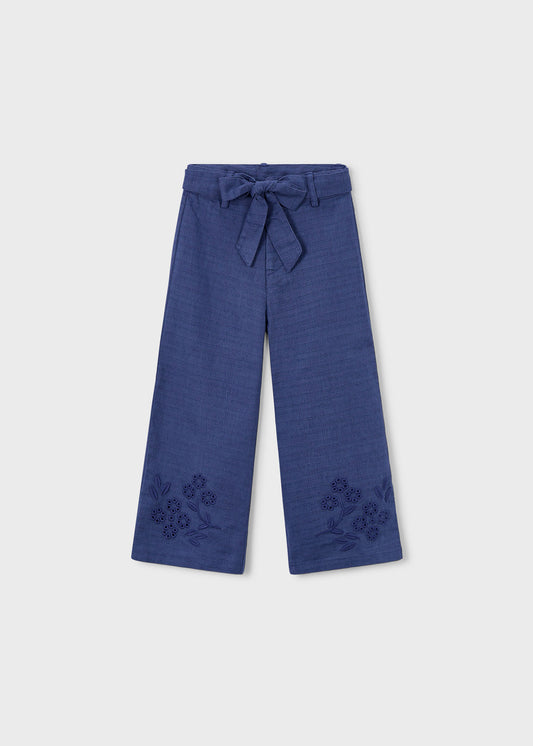 Mayoral - Pantalone ricamato lino