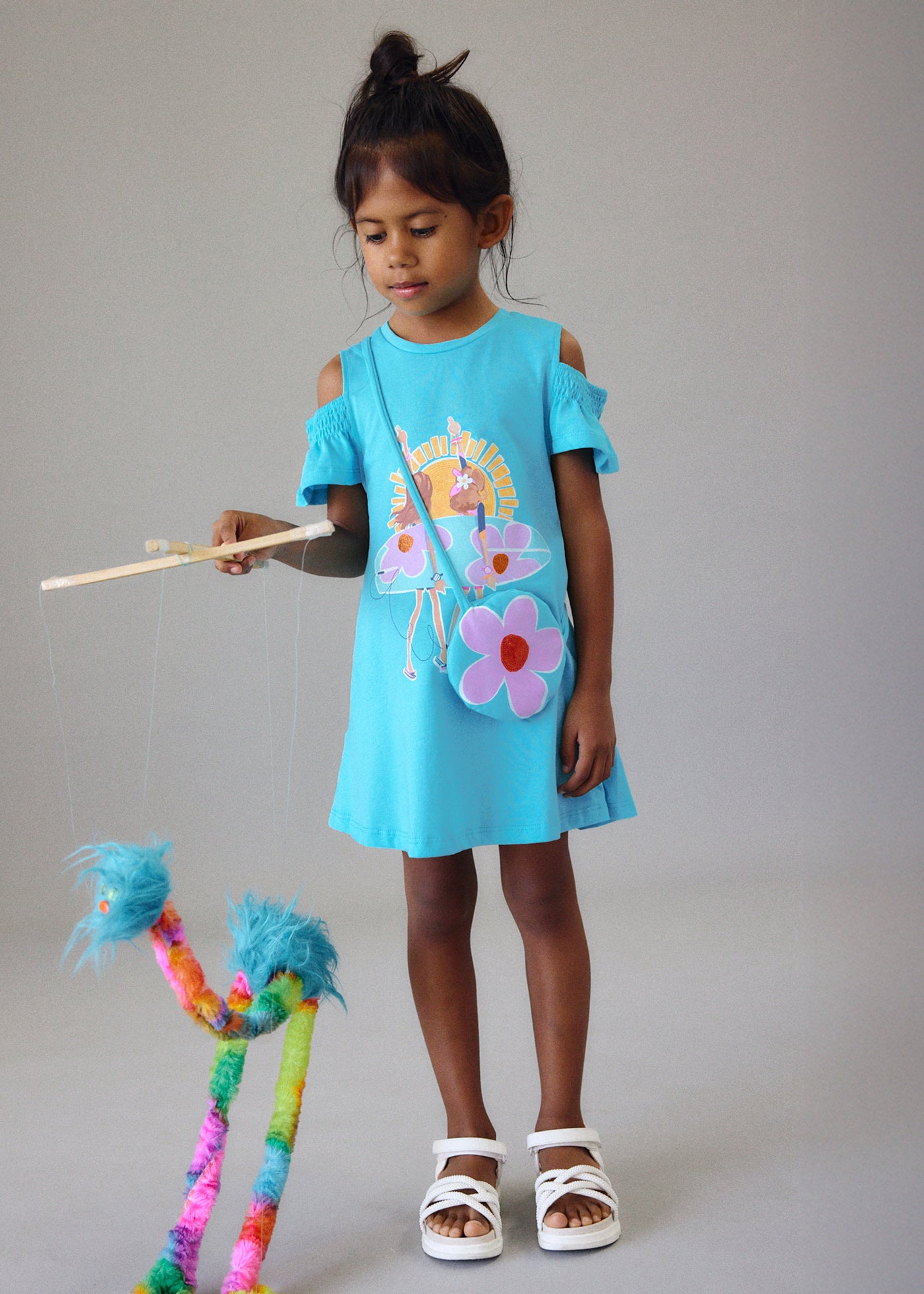 Mayoral - Vestito con borsa bambina