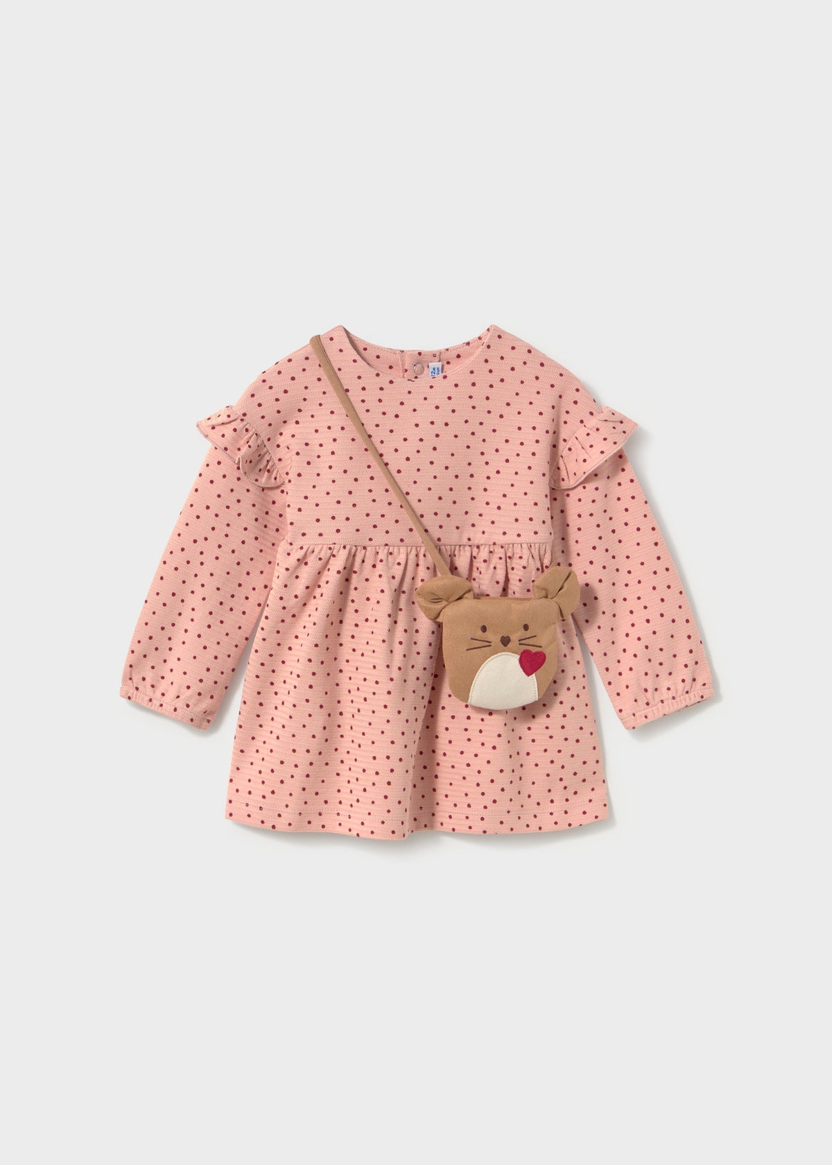 Mayoral - Vestito stampato con borsa bimba