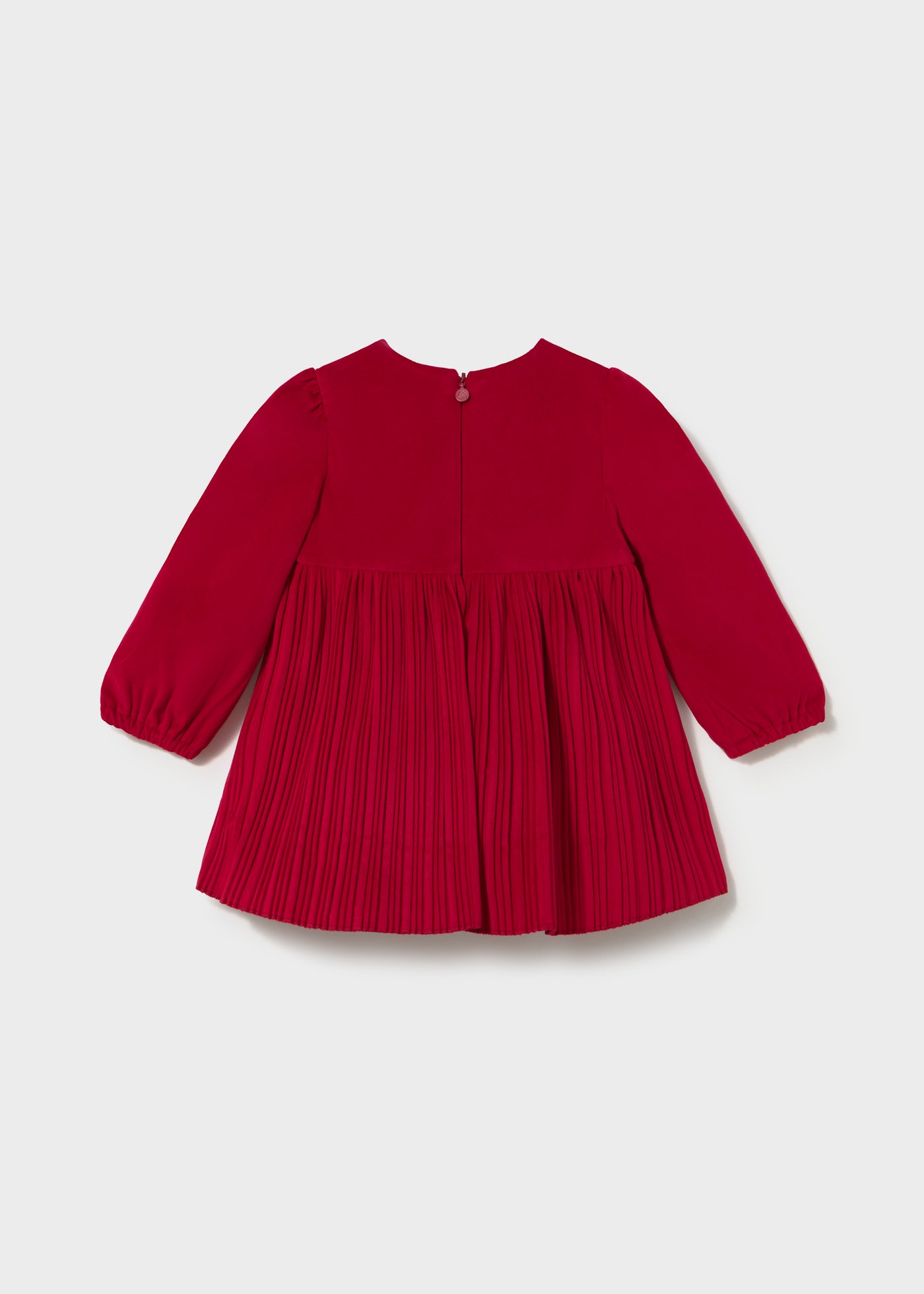 Mayoral - Vestito velluto plissettato bimba